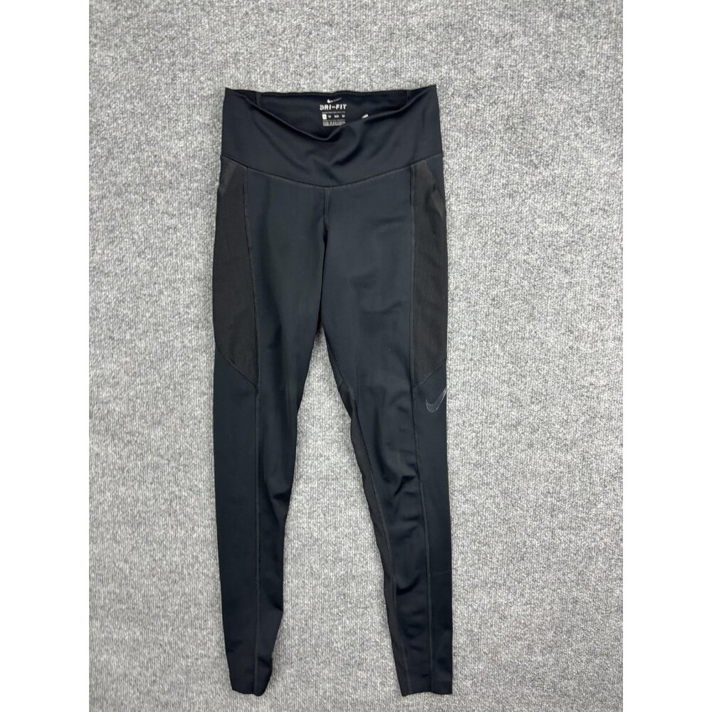 Nike Pants Womens XS Black Dri-FIT High Rise Running Leggings Swoosh Athletic